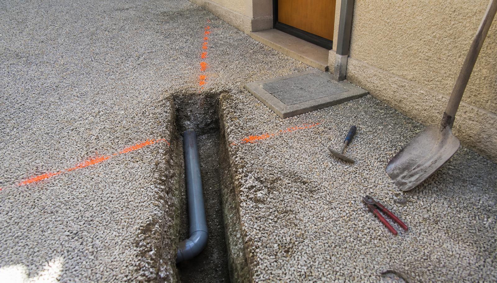 Détection d'une canalisation enterrée sur un terrain sans creuser