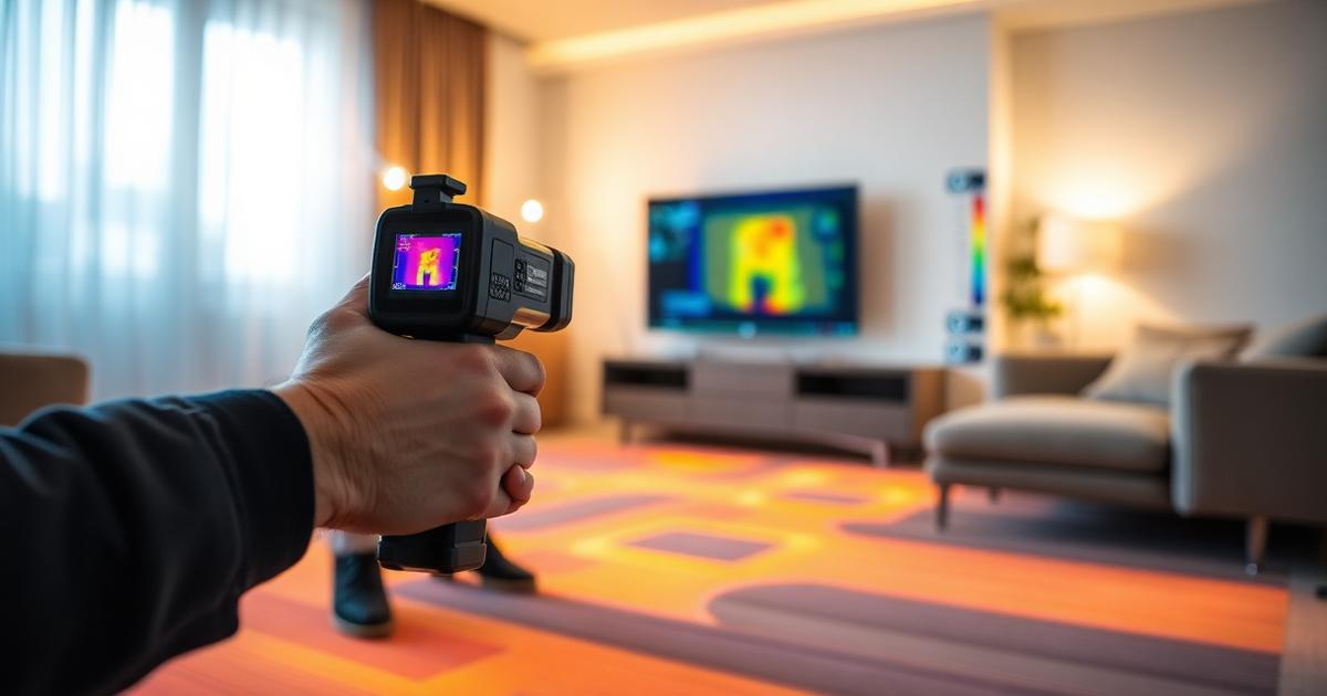 Détection de fuite chauffage au sol avec caméra thermique infrarouge