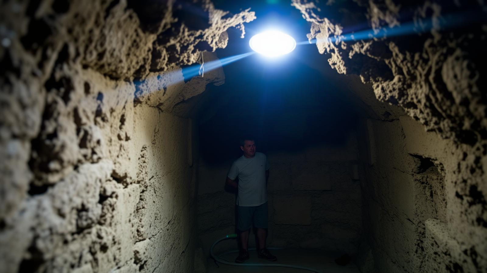Technicien GIC inspectant une cave en pierre meulière à Bourg-la-Reine