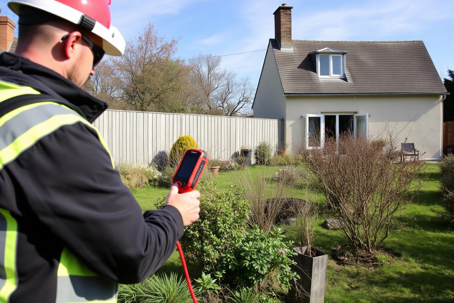 Technicien équipé lors d'une recherche de fuite sans casse à Herblay-sur-Seine
