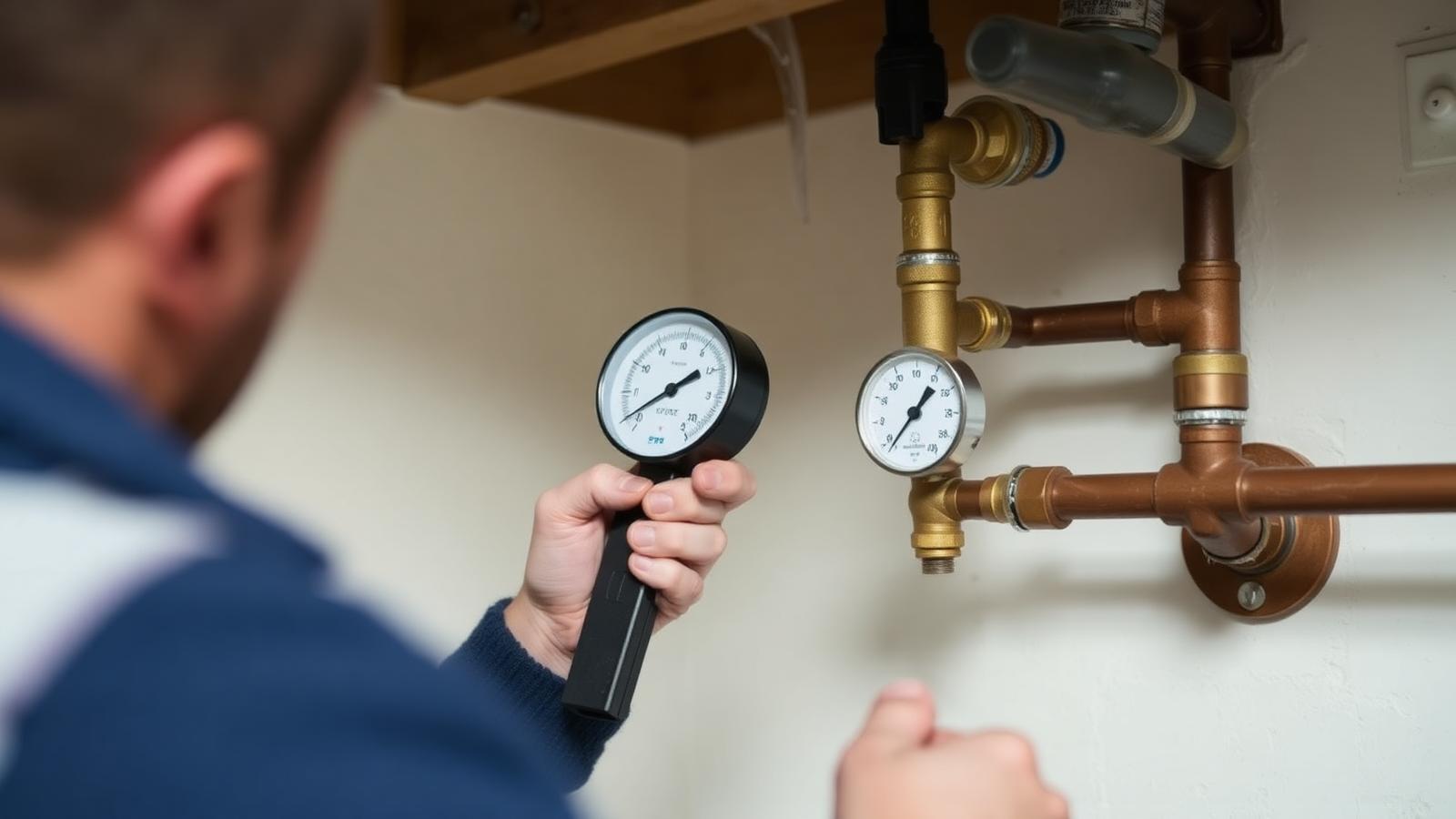 Technicien GIC réalisant un test de mise en pression sur un réseau d'eau à Rosny-sous-Bois