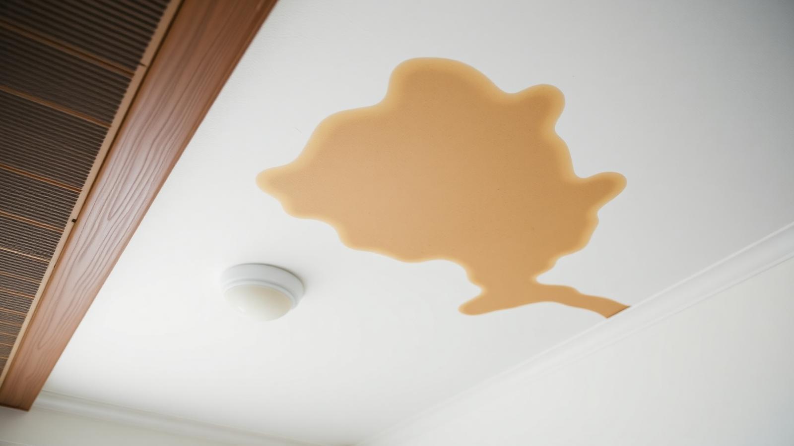 Tache d'humidité au plafond d'un appartement de Clamart avant diagnostic