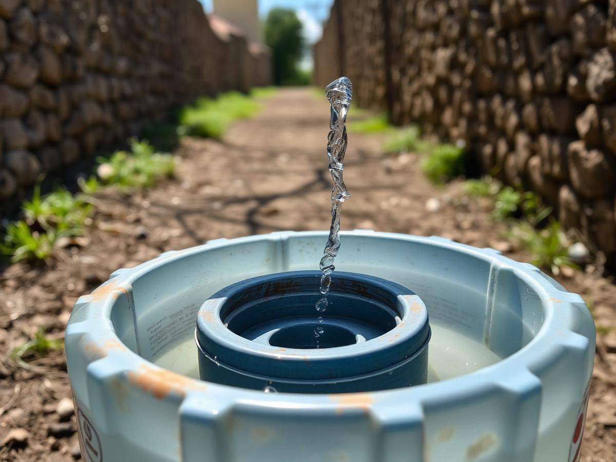 Regard de comptage extérieur envahi d'eau à Dammarie-les-Lys
